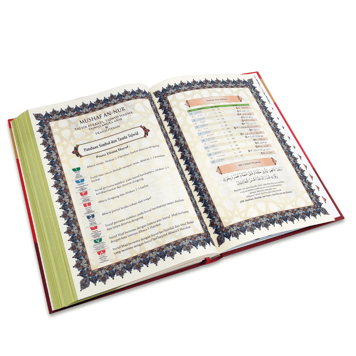 Al-Quran An-Nur (ローマ字表記) - A4 サイズ ピンク